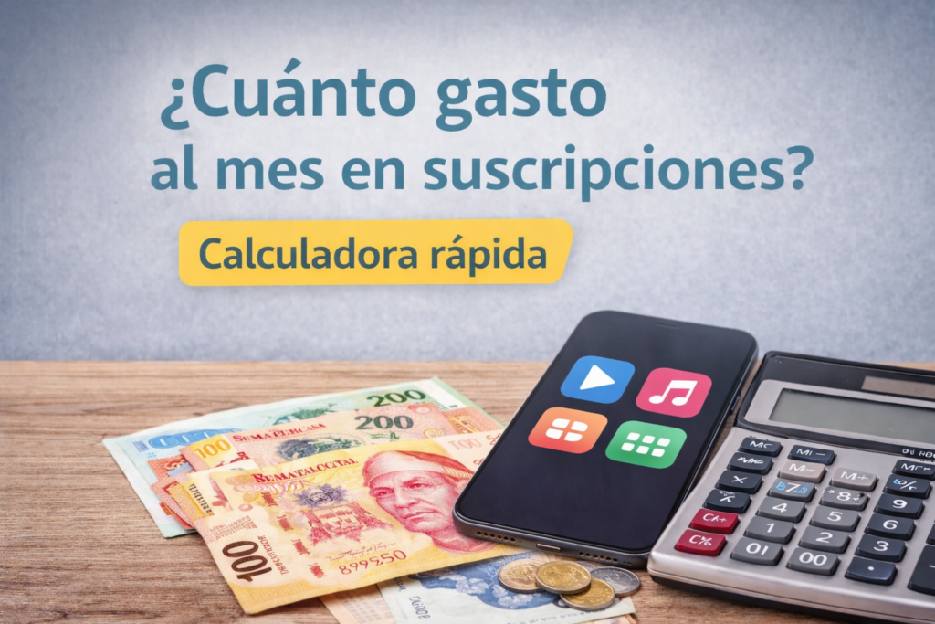 calculadora de gasto mensual en suscripciones digitales