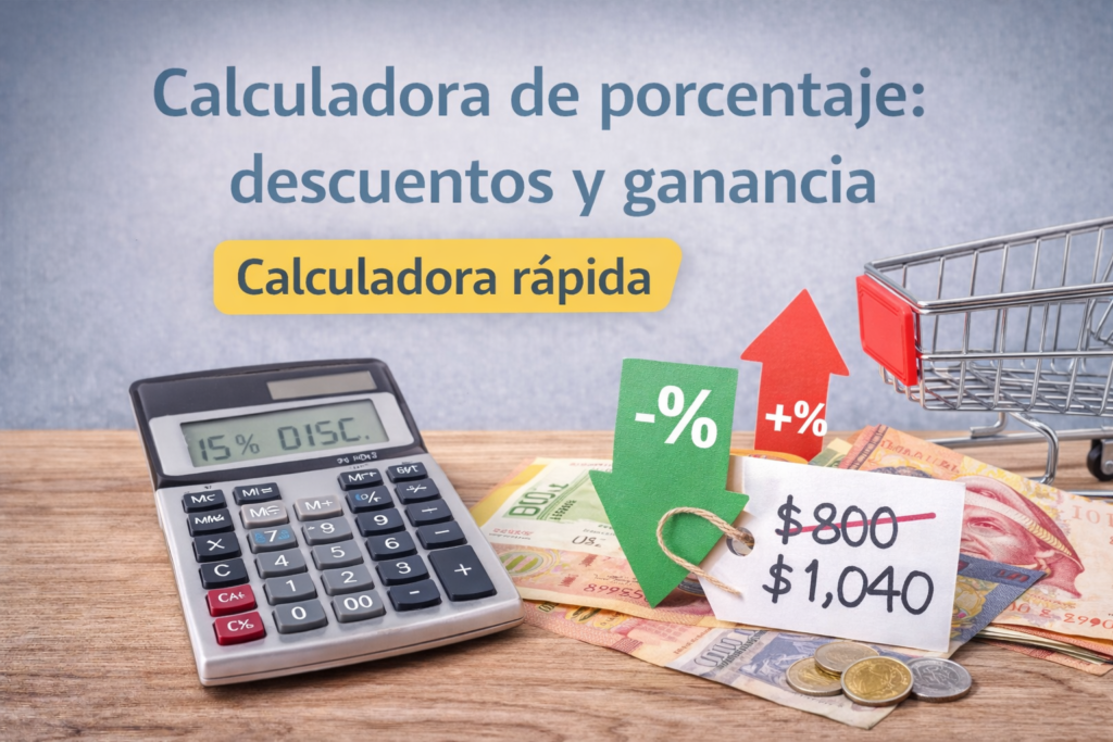 calculadora de porcentaje para descuentos y ganancia