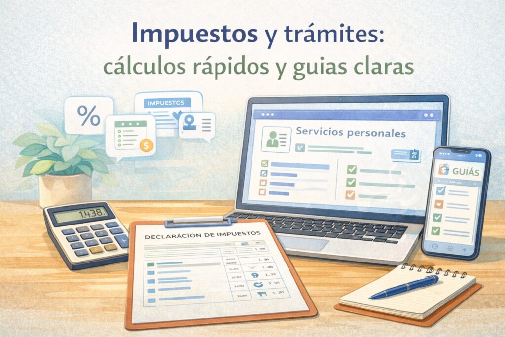 Herramientas para impuestos y trámites con cálculos rápidos y guías claras